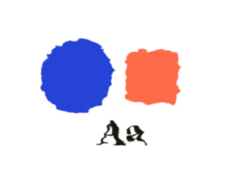 Underwater applied to a shape and a letterform