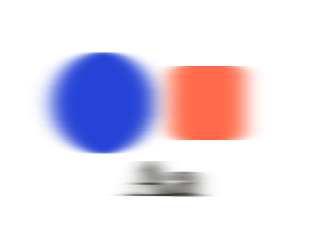 Whip Pan applied to a shape and a letterform