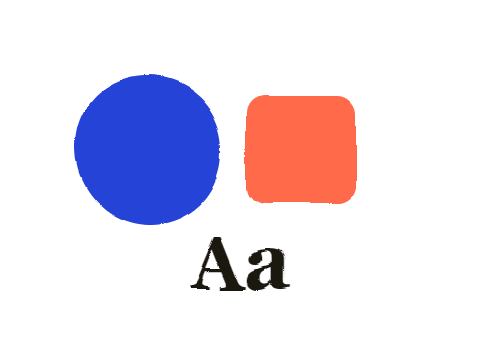 Wobble applied to a shape and a letterform