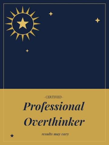 Professional Overthinker funny tee