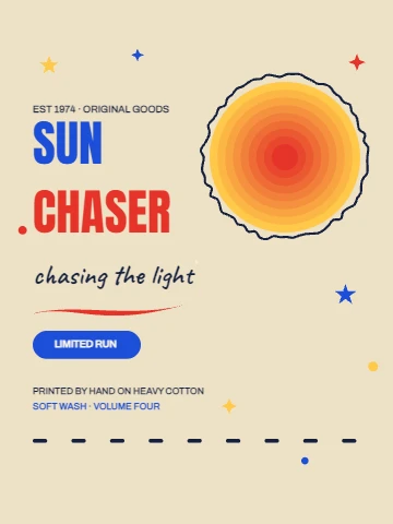 Sun Chaser Retro Tee Print