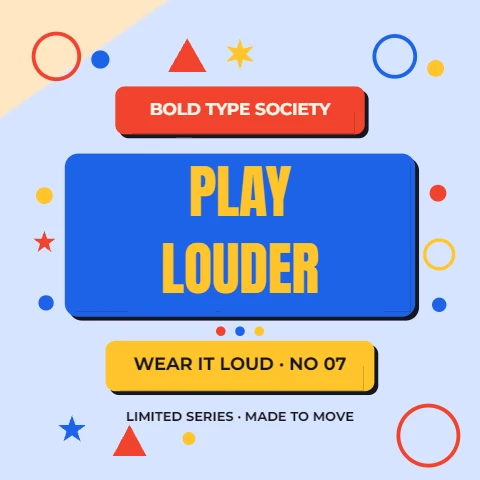 Play Louder Stacked Cards Tee