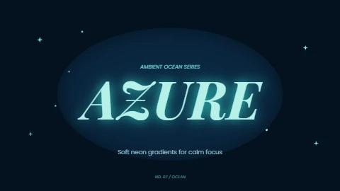 Azure Soft Neon Ocean Wallpaper