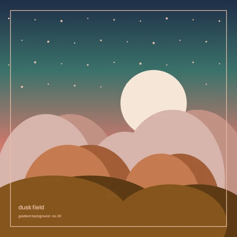 Dusk Field Gradient Blob Background
