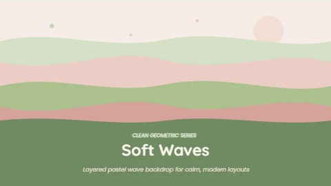 Soft Waves, layered pastel wave backdrop