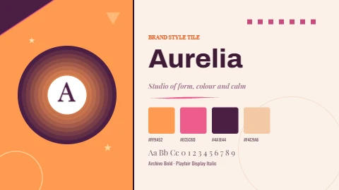 Aurelia sunset brand style tile