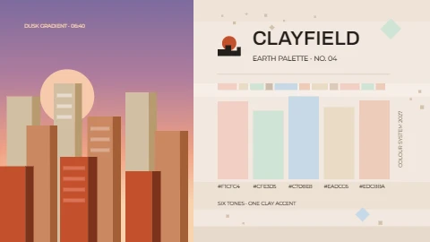 Clayfield Earth Palette Brand Board