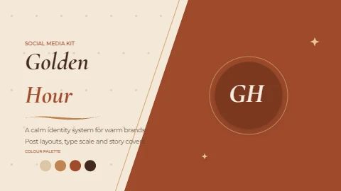 Golden Hour social kit brand board