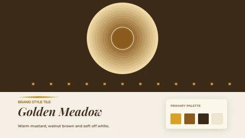 Golden Meadow brand style tile