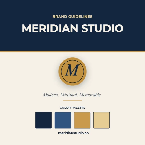 Meridian Studio Brand Board