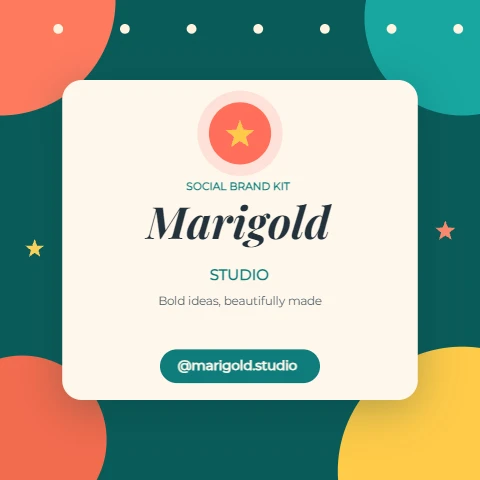 Sunny Coral Social Brand Board