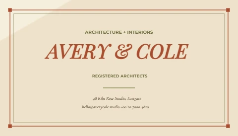 Avery & Cole architect studio card