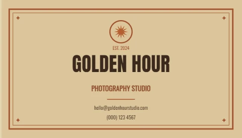 Golden Hour vintage photographer card