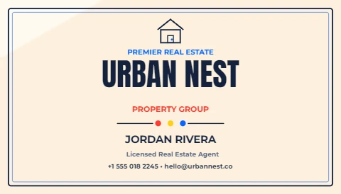 Bold pop real estate business card