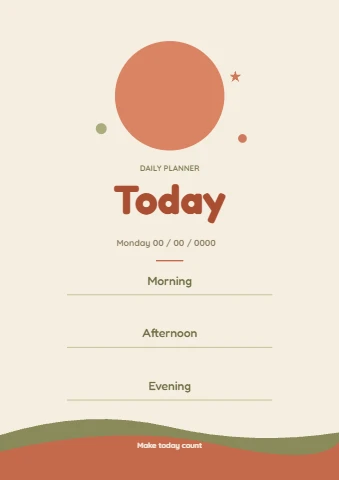 Today, A Calm Daily Planner Page