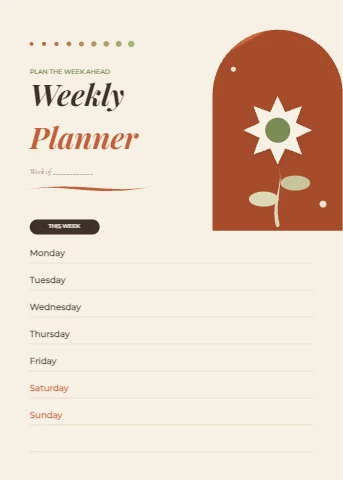 Terracotta Arch Weekly Planner