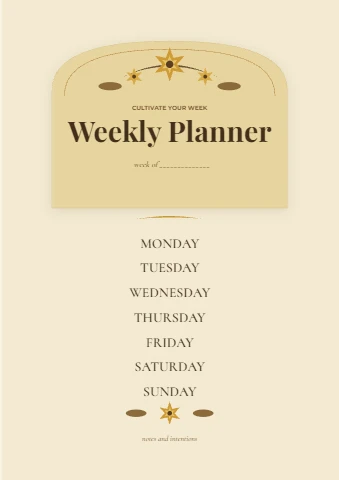 Weekly Planner in Bloom