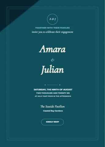 Ocean Luxe Engagement Invitation