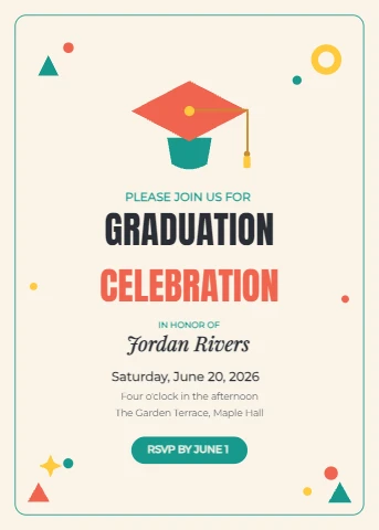 Memphis Grad Party Invite