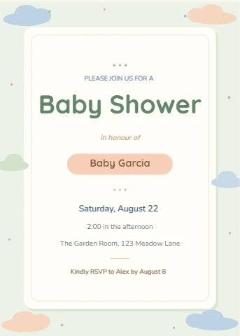 Pastel Baby Shower Invitation