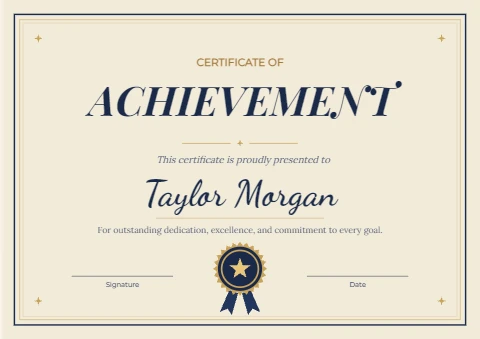 Certificate of Achievement