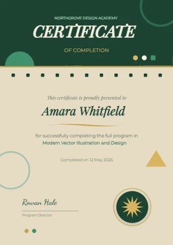 Forest Green Memphis Course Certificate