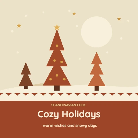 Cozy Scandi Holiday Clipart