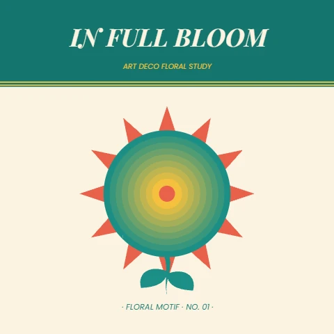 In Full Bloom, Deco Floral Study