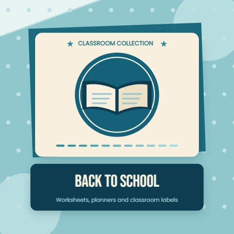 Retro school card stack clip art