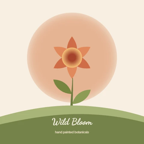 Wild Bloom watercolour flower