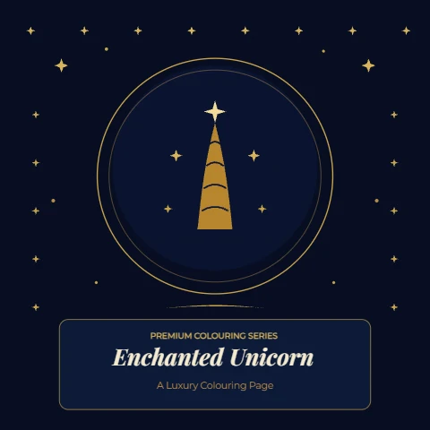 Enchanted Unicorn luxury colouring cover
