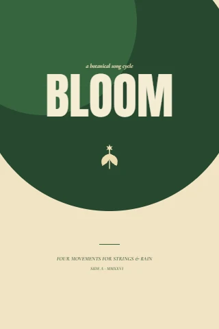 Bloom, a leafy botanical album cover