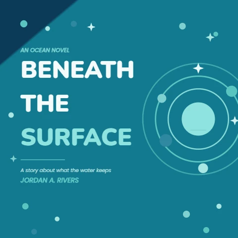 Beneath the Surface ocean novel ebook cover in deep teal