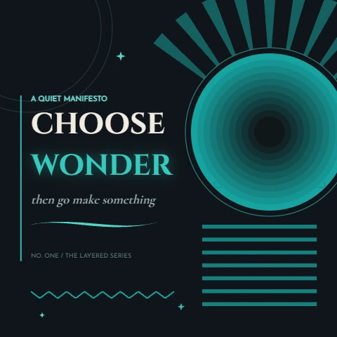 Choose Wonder Deco Sunburst Quote
