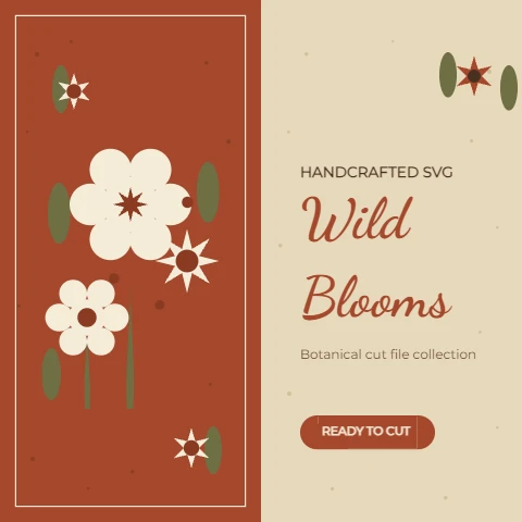 Wild Blooms botanical cut file