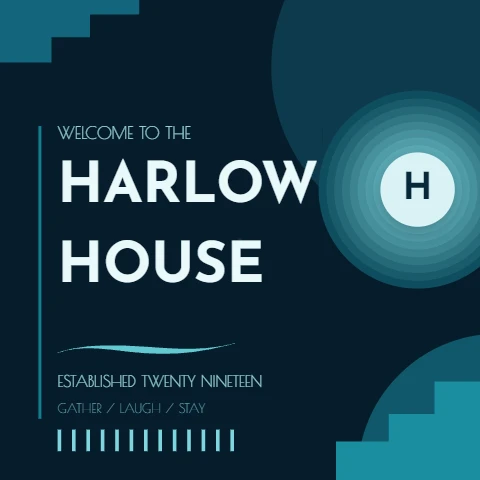 Harlow House layered deco name sign