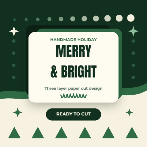 Merry and Bright layered cut file