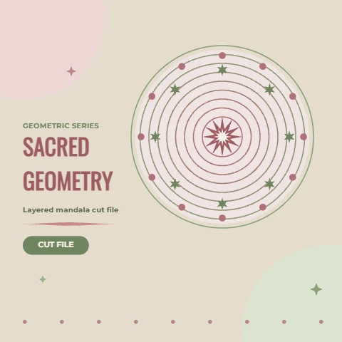 Sacred Geometry Mandala Cut File