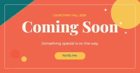 Coming Soon, Bold Gradient Banner