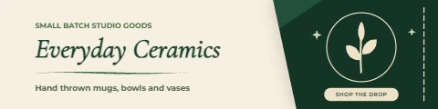 Handmade ceramics shop banner