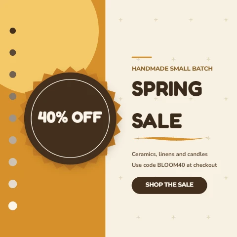 Handmade Spring Sale Seal