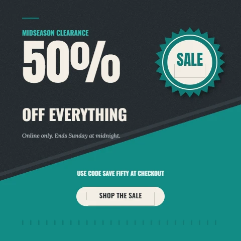 Midseason clearance sale badge