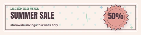 Pastel Retro Sale Banner