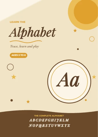 Playful Serif Alphabet Learning Chart