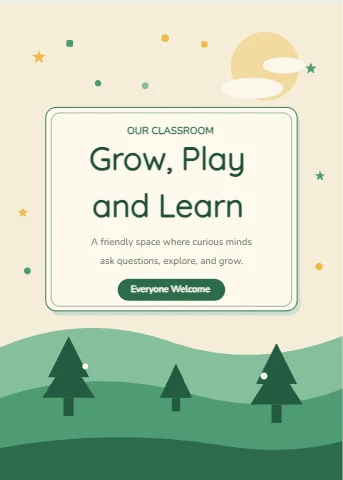 Grow and Learn Classroom Poster