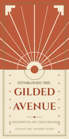 Gilded Avenue Art Deco Banner
