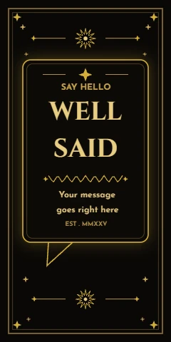 Gilded Art Deco Speech Bubble