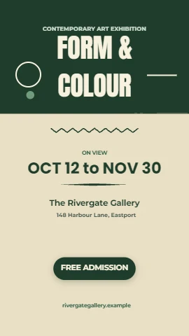 Bold Memphis art exhibition flyer