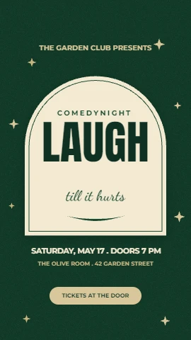 Laugh Loud comedy night flyer