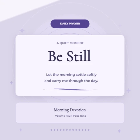 Be Still Lavender Prayer Card